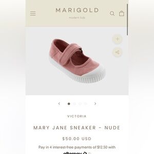 Mary Jane Sneaker Nude brand new size 5.5 (walker).